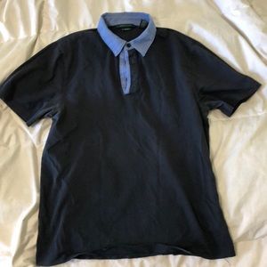 Perry Ellis M navy blue polo shirt